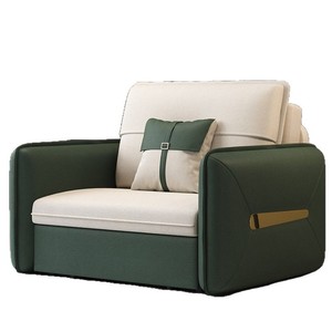 Sofá <span class=keywords><strong>Cama</strong></span> Individual Multifuncional Plegable 2 en 1, Sofá <span class=keywords><strong>Cama</strong></span> Telescópico de Tela Tecnológica Nórdica con Almacenamiento para Dormitorio - Product Image 2