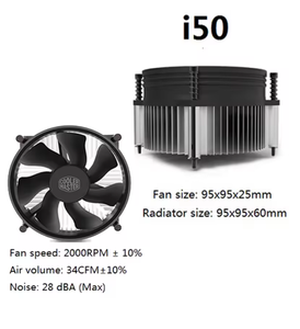 Refroidisseur pour I30 I50 I50c Mini CPU Cooler Ball Bearing 3PIN Power Quiet 2200 RPM Fan Intel LGA115X 1200 M-<span class=keywords><strong>ATX</strong></span> Computer Case RGB - Product Image 4