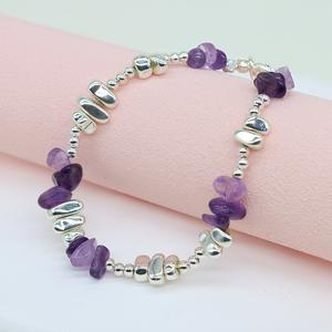 ウエスタンボヘミアンスタイルブレスレット天然石エネルギージュエリー不規則天然ターコイズクリスタルビーズブレスレット - Product Image 3