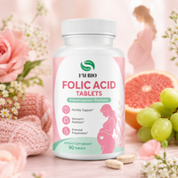 Comprimés d'acide folique en marque blanche OEM pour femmes : Complément quotidien de bien-être reproductif et de préconception