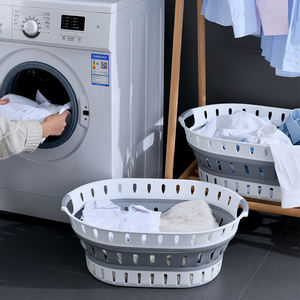 Usine directe Premium TPR poignées pliables carrés pliables en plastique paniers à linge pratique pliable panier à vêtements PP - Product Image 5