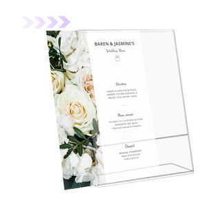 Tùy chỉnh hình chữ L A4/A5/A6 Acrylic khung ảnh & dấu hiệu chủ không thấm nước thân thiện với môi bền bàn hiển thị đứng - Product Image 4