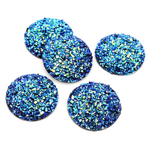 Neue Mode 10 teile/los 20mm 25mm Mischfarben Natural Ore Style Flatback Harz Cabochons für Armband Ohrringe Zubehör - Product Image 5