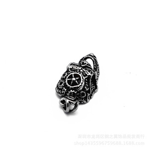 Collar con Colgante de Calavera Hueca de Acero Inoxidable yunnique Evil Demon, Joyería Punk, Moda Masculina - Product Image 3