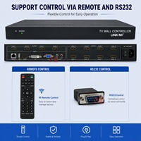 Contrôleur de mur vidéo HDMI VGA DVI USB Splicer 2x3 2x4 3x3 3x4 avec sous-titres volants et rotation à 180 degrés