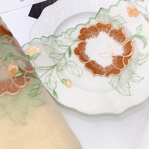 Tissu en maille transparente à bordure en dentelle brodée de style rural de 23 cm pour la décoration de vêtements de <span class=keywords><strong>poupée</strong></span> <span class=keywords><strong>Barbie</strong></span> - Product Image 2