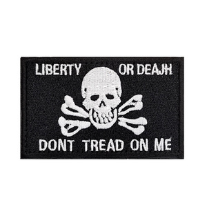 Parches tácticos bordados de Liberty o Deajh Dont Tread on Me con gancho y bucle, de tela de lona ecológica con lentejuelas de resina para sombrero - Product Image 5
