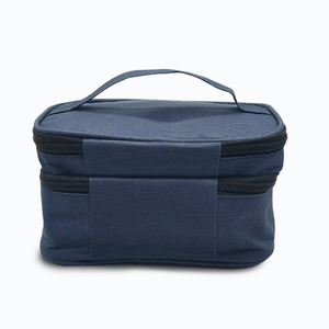 <b>Multi</b> Layer Storage <b>Bag</b> Rectangle Travel Cosmetic Organizer With Dual Zipper <b>Compartment</b> For Makeup And Medicine Packaging - Product Image 2