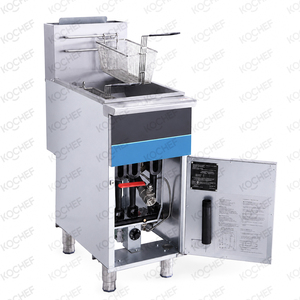 <span class=keywords><strong>Friteuse</strong></span> à gaz commerciale de style américain, sur pied, à double cuve, pour frites, avec chauffage rapide - Product Image 2