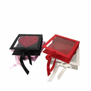 <span class=keywords><strong>Caja</strong></span> de Regalo con Forma de Corazón para el Día de San Valentín, de Alta Calidad y Bajo MOQ, con Ventana Transparente de PVC, en Existencia - Product Image 1