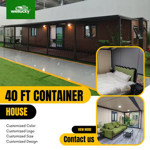 Casas Contenedor Prefabricadas Desmontables de 40 Pies, Económicas, Plegables, con Dormitorio y Balcón - Product Image 1