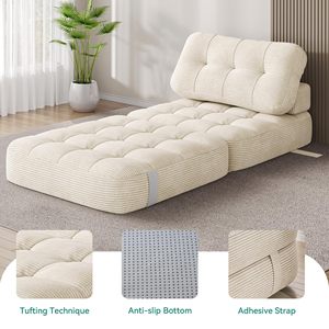 Cina appartamento minimalista Home Cinema soffice ufficio piccolo facile cura bouclé compatto divano letto singolo poltrona confezionata sottovuoto - Product Image 5