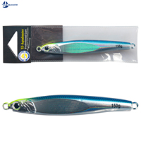 Leurre de pêche jigging en métal à coulée lente, lumineux UV, longue portée, plusieurs tailles, pour la pêche en haute mer en eau salée