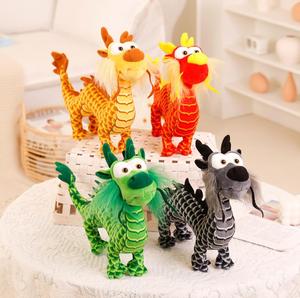 2024 New Year Dragon Toy Chinese Traditional Dragon Stuffed Animal Plush Toys Soft Plushies