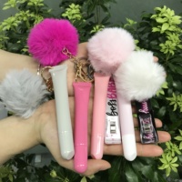 Porte-clés avec flacons de gloss à lèvres, huile à lèvres hydratante végane et imperméable, boîte d'emballage en gros
