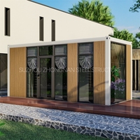 Casa Contenedor Modular Prefabricada Moderna y Económica, Panel Sándwich Transpirable de EPS/Lana de Roca, Marca SS