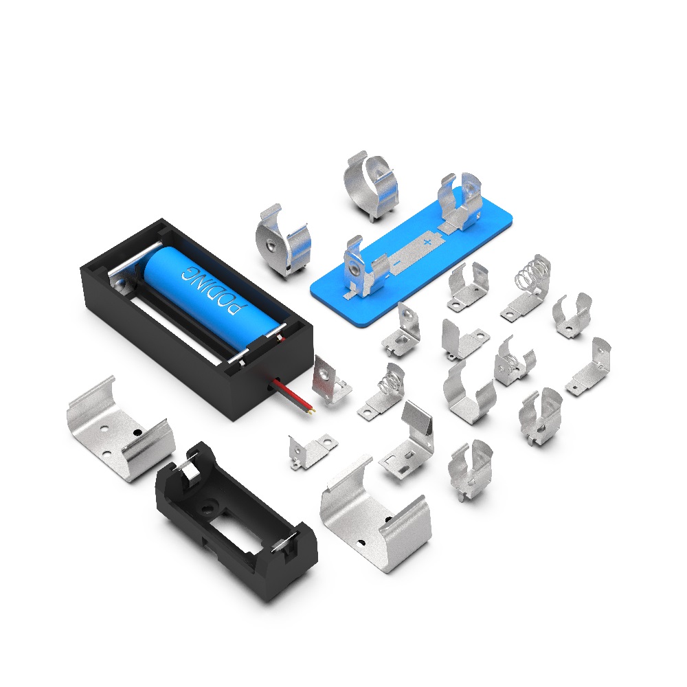 Nickel Plated Spring Steel C Cell Battery Holder Clip for 26500