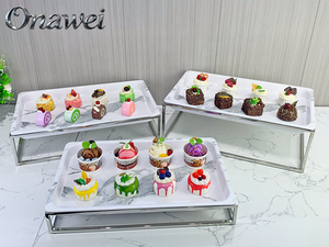Équipement de cafétéria Onawei : Présentoir à thé, support de <span class=keywords><strong>buffet</strong></span> pour banquets, plateau de service, présentoir pour <span class=keywords><strong>repas</strong></span> froids, sushi et gâteaux - Product Image 4