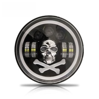 Phare LED rond de 7 pouces avec éclairage RGB, feux de jour DRL pour Ford Ranger, Jeep Wrangler JK JL