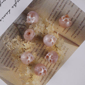 7-8mm 해골 모양 조각된 보라색 진주 천연색 담수 느슨한 바로크 진주 비즈 DIY 보석 제작용 - Product Image 3