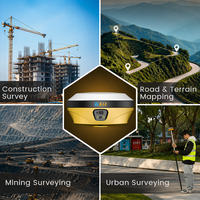 Récepteur GNSS Rover AL16 avec fonction de mesure laser, IMU 60° de précision élevée, fonction laser visuel, ensemble GNSS Base et Rover