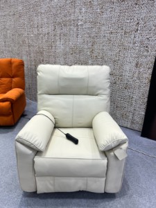 Sillón reclinable eléctrico de alta calidad para el hogar, de cuero, con función de masaje y calefacción, para personas mayores, color marrón, tipo sillón de masaje para salón. - Product Image 4