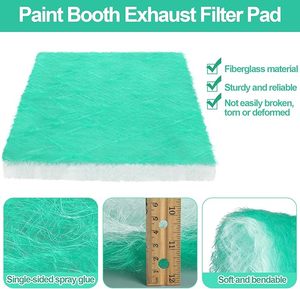 Filtre anti-peinture en fibre de verre verte PA pour cabine de peinture, filtre de plafond, média filtrant pour cabine de peinture gonflable avec système de filtration - Product Image 5