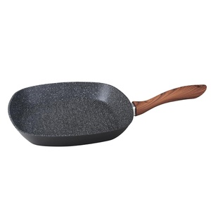 Sartén antiadherente de mármol y aluminio <span class=keywords><strong>forjado</strong></span>, herramienta para parrilla con recubrimiento de inducción - Product Image 1