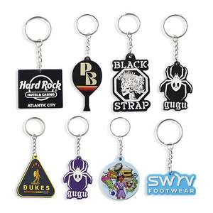 <b>Custom</b> 2D Pvc Keychain <b>Key</b> Chain Logo Soft Rubber Keychains Silicone Keyring Rubber Personalized 3D Customized <b>Key</b> Chain - Product Image 1