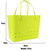 Sac à provisions Xl en silicone en forme de Eva de plage imperméable à l'eau de Offre Spéciale logo personnalisé vente en gros sac à main d'été sac en caoutchouc