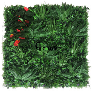 Venta al por mayor jardín de 100*100CM <span class=keywords><strong>vertical</strong></span> verde de la pared/decoración al aire libre de la pared de plantas artificiales - Product Image 1