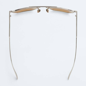 Bottega BV Geometric Double Bridge Sunglasses Metal <b>Frame</b> UV Protection Fashion Eyewear for Men Women Veneta - Product Image 6