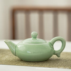 Celadon <b>Ceramic</b> Tea Set 7 Piece Kung Fu Teapot With <b>Cups</b> Gift Box Heat Resistant Festival Presents - Product Image 4