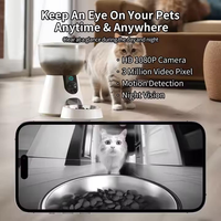 Bol pour animaux de compagnie intelligent en acier inoxydable écologique 4L avec caméra HD 3MP, contrôlé par l'application Tuya, distributeur automatique de nourriture, utilisation en salon, 220V