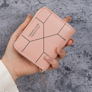 Portefeuille <span class=keywords><strong>Mini</strong></span> Portable de Haute Qualité à Motif Dessin Animé pour Femmes, <span class=keywords><strong>Porte</strong></span>-<span class=keywords><strong>Monnaie</strong></span> Court à Fermeture Éclair, Mignon, en PU avec Doublure en Nylon pour Étudiantes - Product Image 1