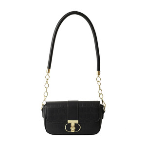 ร้อนขายหรูหราสุภาพสตรีผู้หญิงที่มีคุณภาพสูงสีชมพูสีดําสีขาวจระเข้รูปแบบกระเป๋าสะพายแฟชั่นที่มีโซ่ล็อคสีทอง - Product Image 2