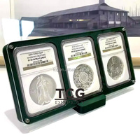 TCG Porte-monnaie en or feuille d'érable canadienne en acrylique résistant aux UV Plaque d'affichage de pièces de monnaie Pccb pour affichage de collection de qualité