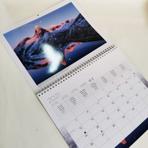 2023 2024 hai mặt nhiều lớp hàng năm kế hoạch phiêu lưu lịch tùy chỉnh lịch treo tường với vòng kim loại - Product Image 5