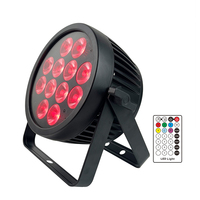 Projecteur PAR extérieur sur batterie 12*12W RGBWAUV 6-en-1 pleine couleur, projecteur PAR plat avec télécommande, 12 LED PAR Can Uplight