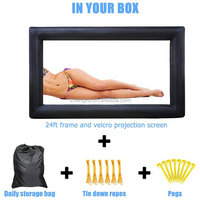 Écran de film projecteur gonflable de 30 pieds pour le visionnage en extérieur pris en charge 16:9 comprend un ventilateur de gonflage en vente