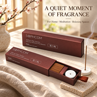 Ensemble de bâtonnets d'encens portables pour voyage, tube en acrylique transparent, bouchon en liège, 10g, format de poche, parfum naturel, aromathérapie, vente en gros, OEM