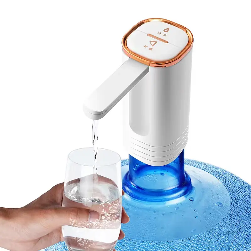 Dispensador de bomba de água portátil mais vendido online, garrafa de beber engarrafada elétrica automática, recarregável por USB sem toque, 5 galões