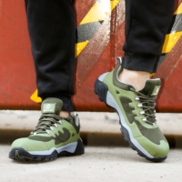 Scarpe Antinfortunistiche Basse Traspiranti Verdi con Puntale in Acciaio e Suola Antiperforazione per Uomo e Donna - Calzature Protettive Professionali per Lavoro in Fabbrica