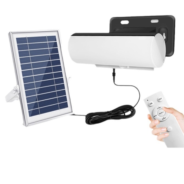 Raylights ZH-078 Solar Sensor LED Wall Light Remote Control Three-Color Waterproof for Indoor/Outdoor Use Courtyard Street