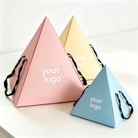 Boîte à gâteau pyramidale blanche personnalisée avec logo, nouveau design, boîte de restauration alimentaire en forme de pyramide à emporter