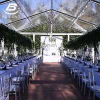 Tente de mariage extérieure transparente avec structure en aluminium et auvent en PVC imperméable pour événements