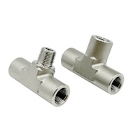 Conector en T de Rosca Macho-Hembra NPT1/2 SS316L, Tipo T, Reductor Igual, Accesorio de Tubería Resistente a la Corrosión