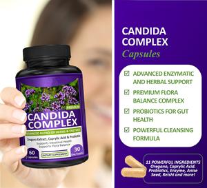 Cápsulas de Extracto de Orégano Natural Directo de Fábrica, Ácido Caprílico, Probióticos, Apoya el Equilibrio de la Flora Saludable, Complejo <span class=keywords><strong>Candida</strong></span> - Product Image 3