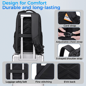 Sac à dos décontracté pour homme, élégant et léger, 16 pouces, grande capacité, en tissu Oxford, extensible, imperméable, idéal pour l'école et les voyages - Product Image 4