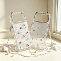 Coque de luxe 3D Papillon Lune avec Oreilles de Chat Scintillantes pour iPhone 18 17 16 15 14 - Étui Brillant et Adorable